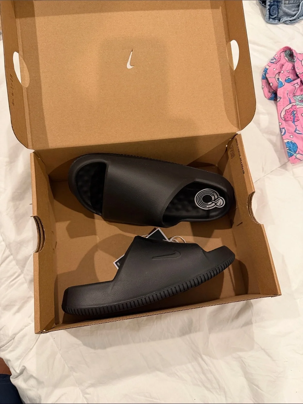 Nike Kids Black Slide Sandals